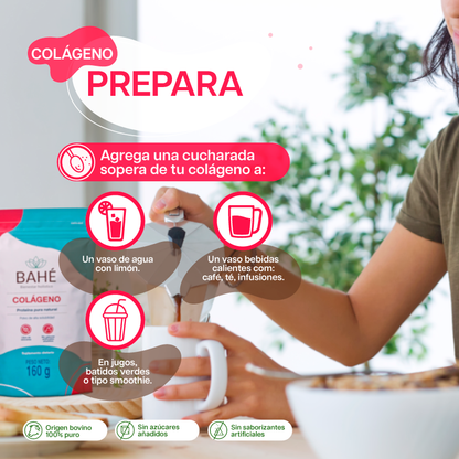 Colágeno puro (Colágeno hidrolizado) | Libre de grasas, azúcares, saborizantes o maltodextrina.