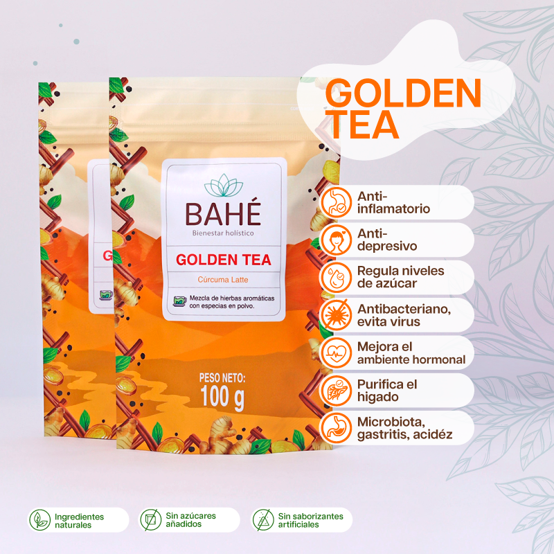 Golden Tea (Curcuma latte) - Una mezcla perfecta para nutrir el organismo y mejorar la salud digestiva.