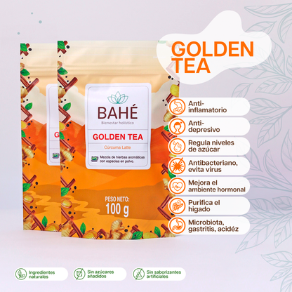Golden Tea (Curcuma latte) - Una mezcla perfecta para nutrir el organismo y mejorar la salud digestiva.