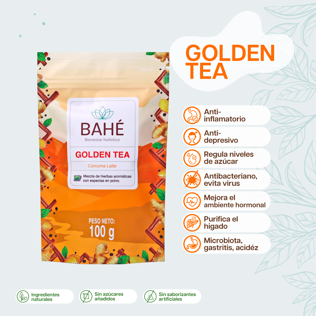 Golden Tea (Curcuma latte) - Una mezcla perfecta para nutrir el organismo (envio gratis)