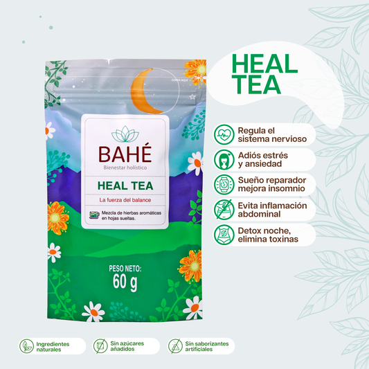 Heal Tea (Estrés, sueño, ansiedad) - La solución natural perfecta para regular tu cuerpo y mente a diario.